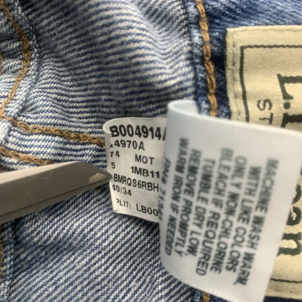 LL Bean Mens Relaxed Fit Jeans 40x34 Blue Medium Wash 100% Cotton Straight Leg